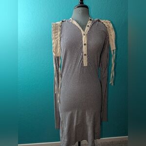 Radio Cloth Com Chic Striped Long Sleeve Dress